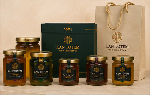 Premium honey collection and gift presentation.