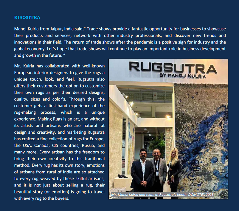 Team RUgsutra at Domotex 2023