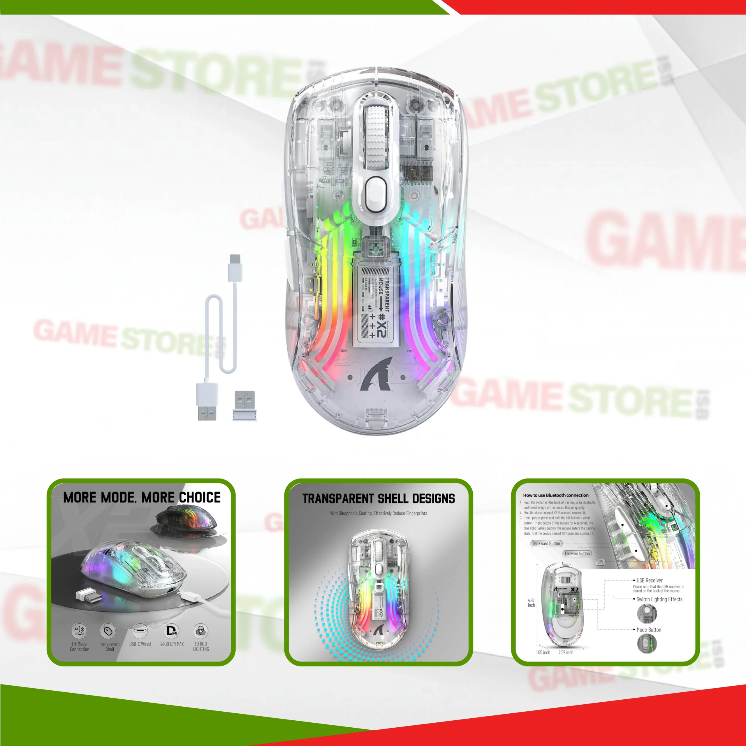 ATTACK SHARK X2 Rechargeable Gaming Mouse