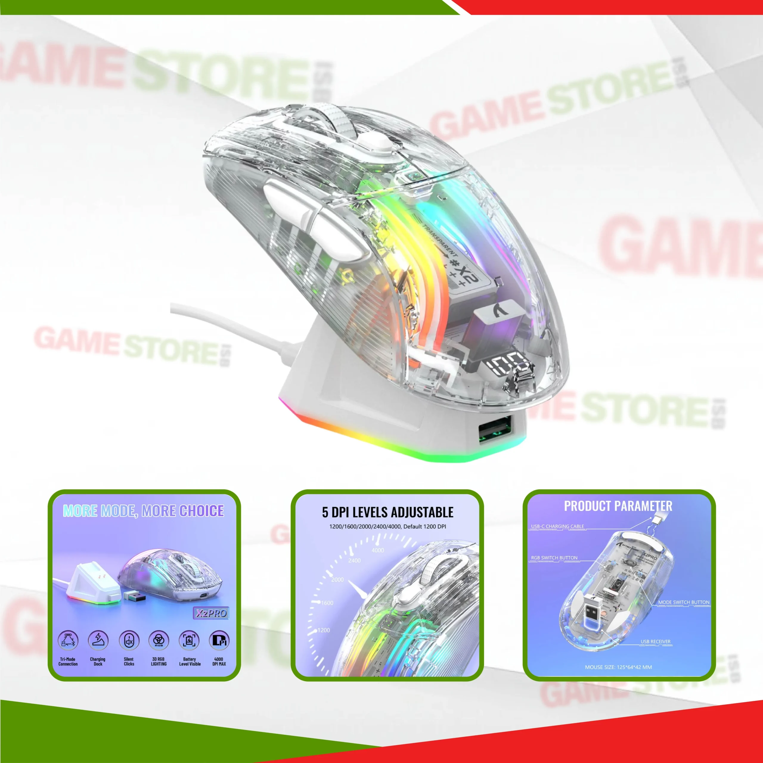 ATTACK SHARK X2PRO Wireless Gaming Mouse in Gaming Setup