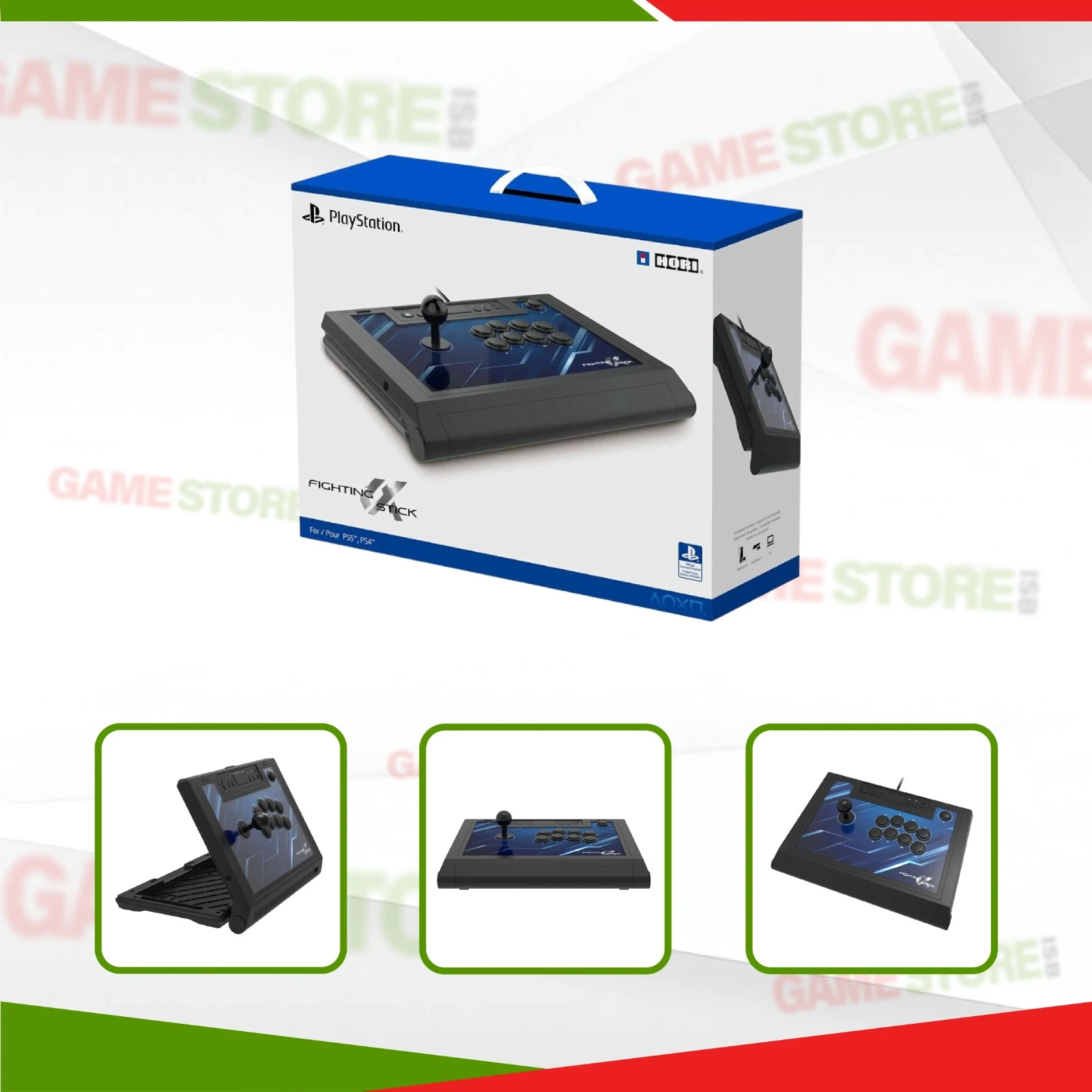 Packaging of HORI PS5 Fighting Stick Alpha officially licensed