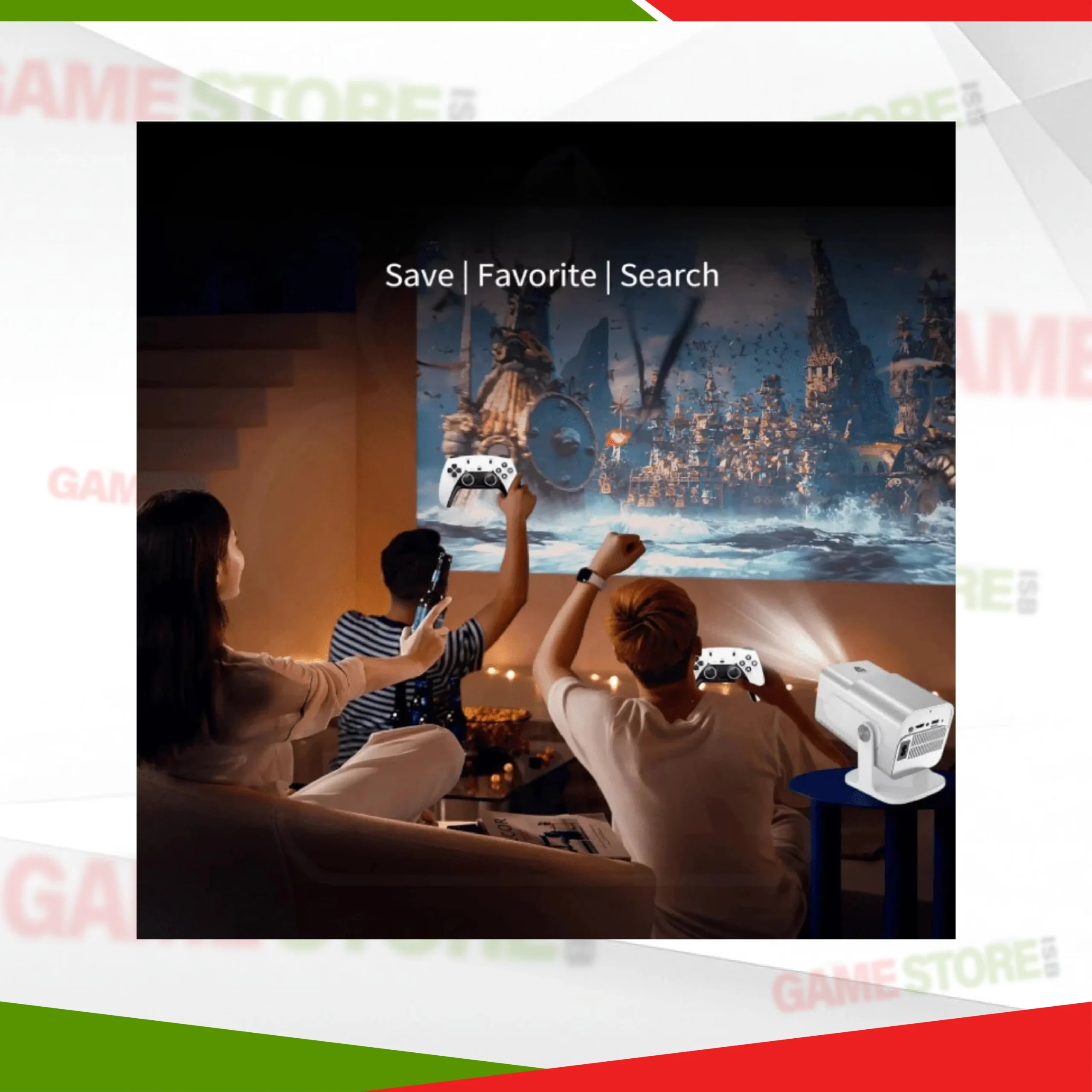HCS350 Pro smart game projector with 5G WiFi Bluetooth and Android 12