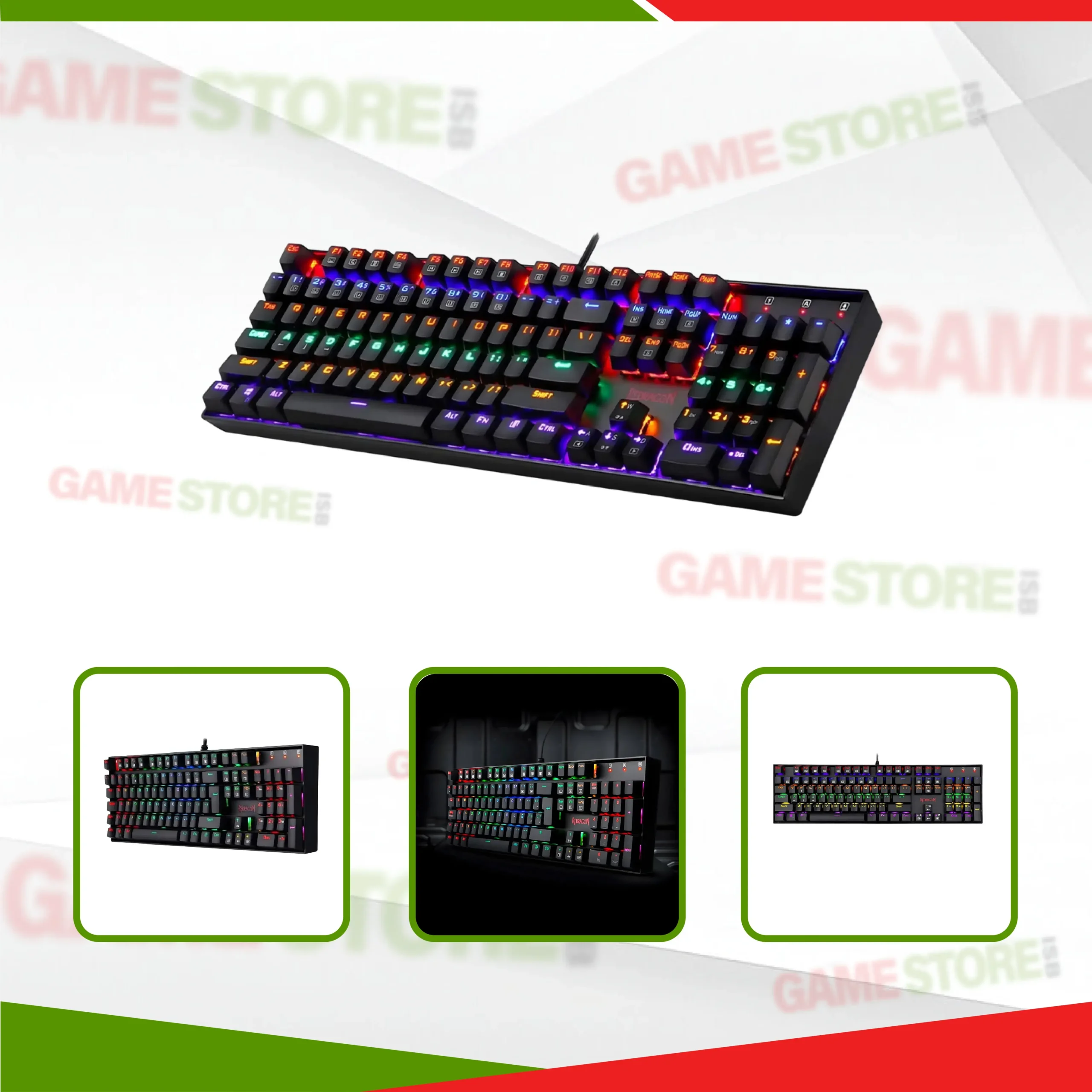 Redragon K551 Mitra RGB wired keyboard in a complete gaming setup