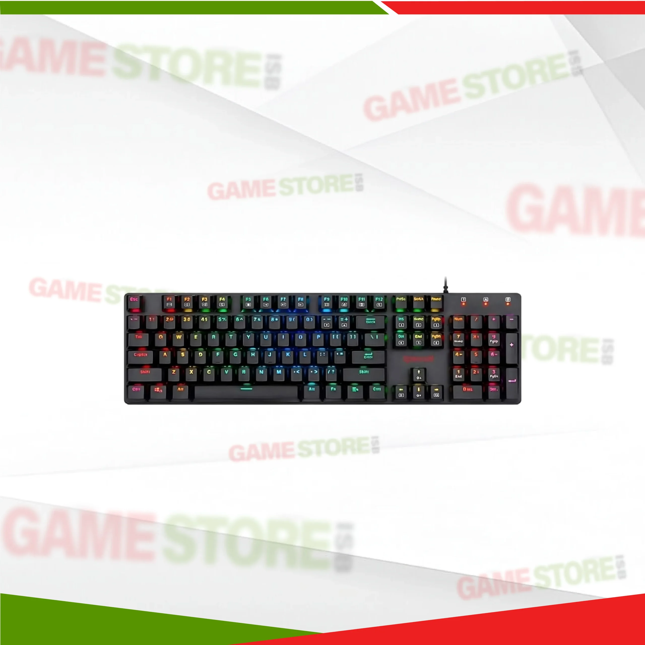 Redragon K589 Shrapnel RGB Gaming Keyboard side angle showing slim build and key design