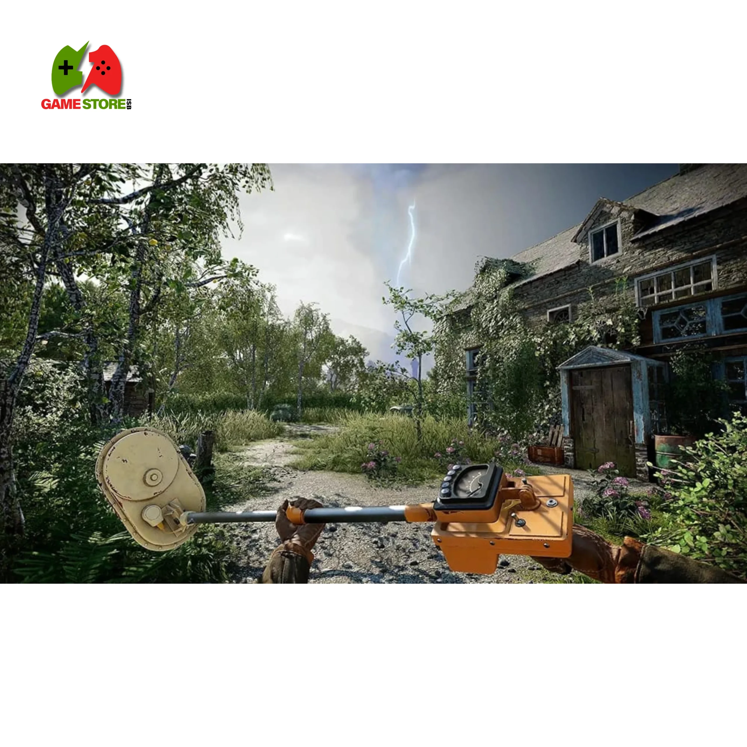 Atomfall PS5 cover art depicting a desolate British countryside with a lone survivor amidst a post-apocalyptic landscape.