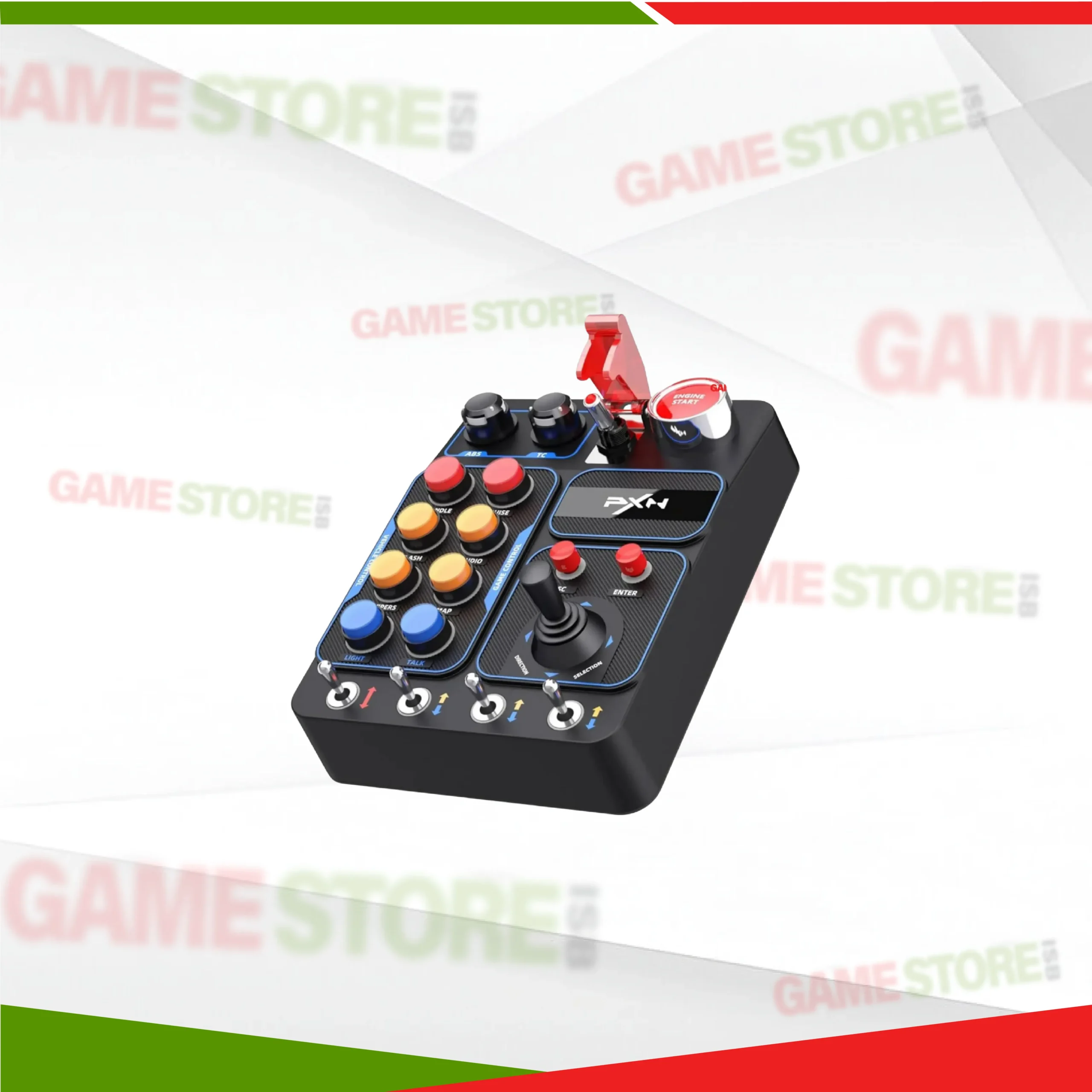 Side angle of PXN-CB1 Control Box for racing simulatorsSide angle of PXN-CB1 Control Box for racing simulators