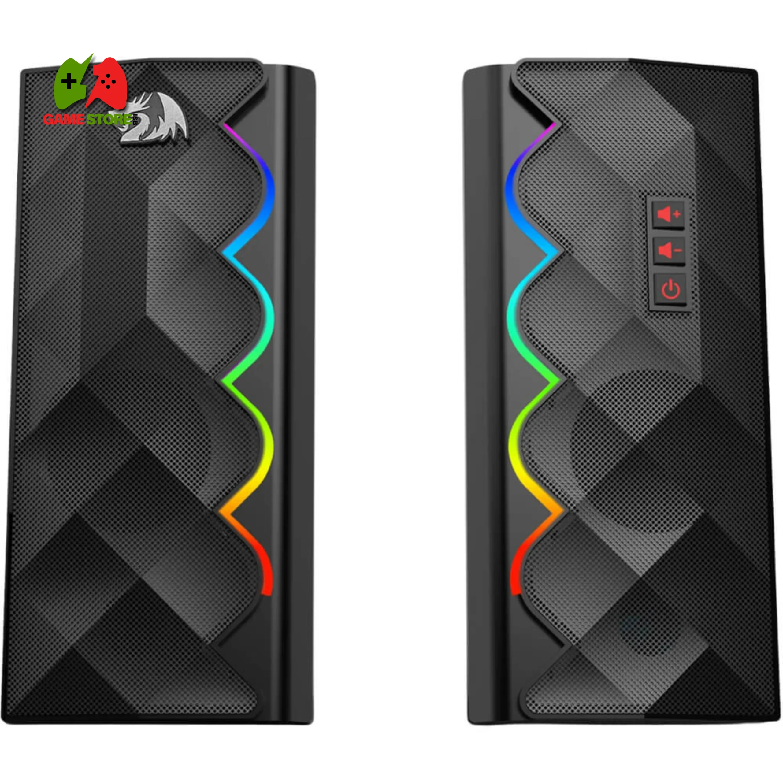Redragon GS520 RGB Desktop Stereo Speakers with 6 LED Modes and Volume Control – USB Powered