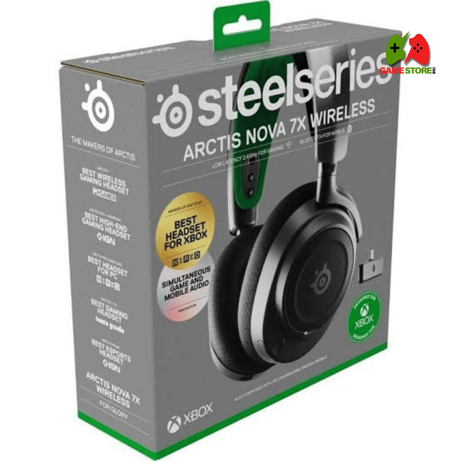 SteelSeries Arctis Nova 7X Wireless Gaming Headset in Black with USB-C Dongle