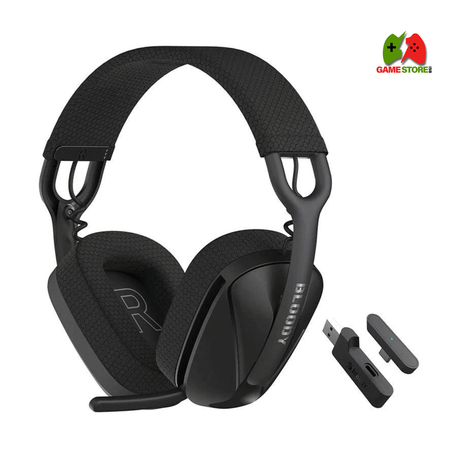 A4Tech Bloody GR280 Wireless Gaming Headset in Black with 50mm Drivers and Tri-Mode Connectivity