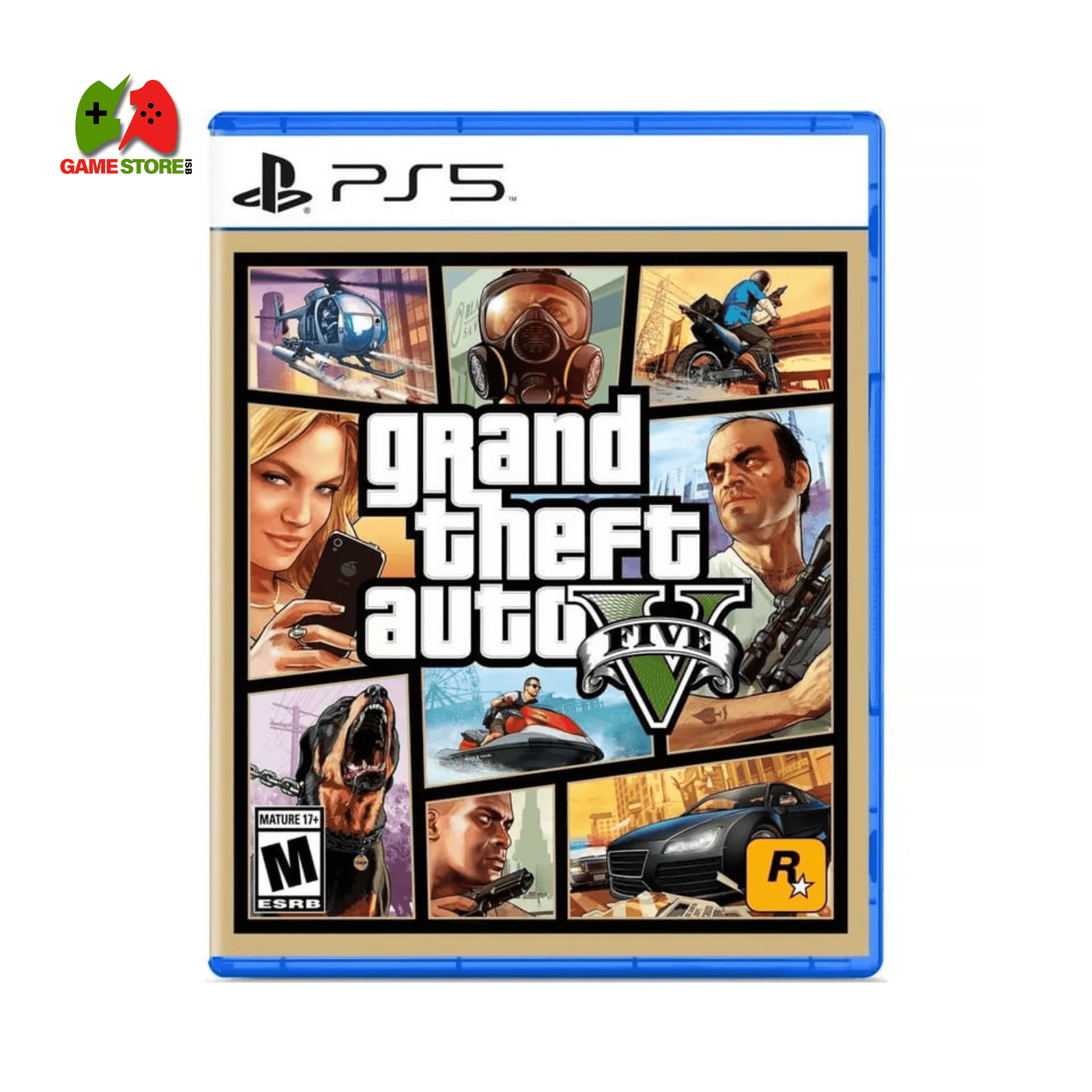 Los Santos awaits! Play Grand Theft Auto V on PS5 with 4K graphics, 60FPS, adaptive triggers, and 3D audio. Transfer your GTA Online character and experience new vehicles, heists, and more! Get your USED copy today!