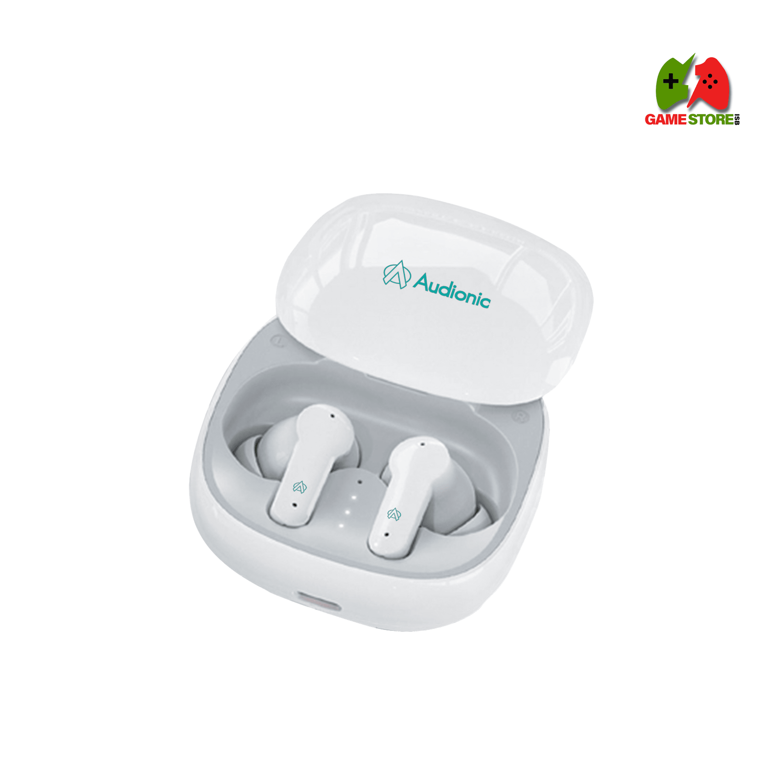 Airbud 550 Slide Earbuds – Bluetooth 5.3, ENC Quad Mic, Gaming Mode, USB-C Fast Charging, and IPX4 Water Resistance.