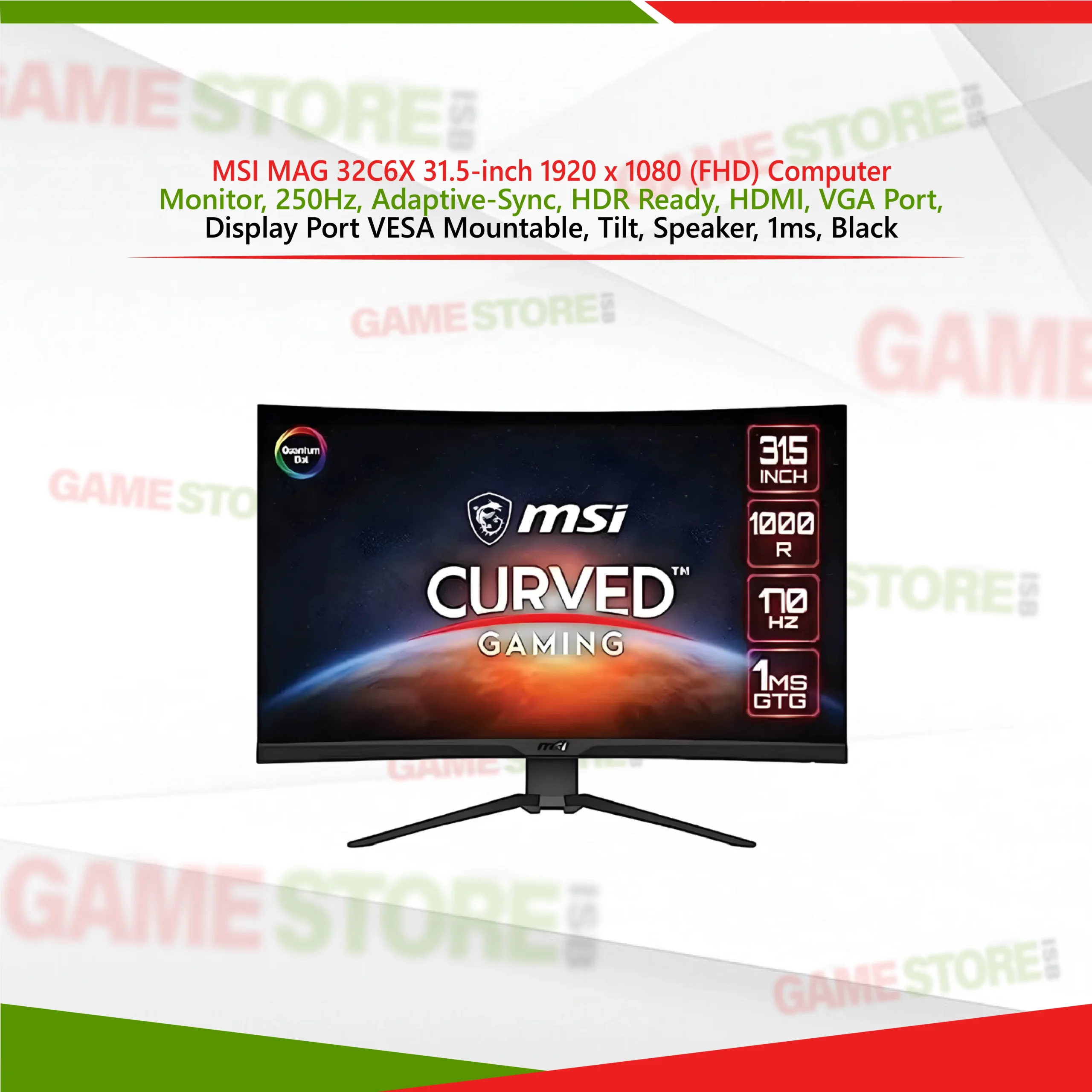 π MSI MAG 32C6X Gaming Monitor