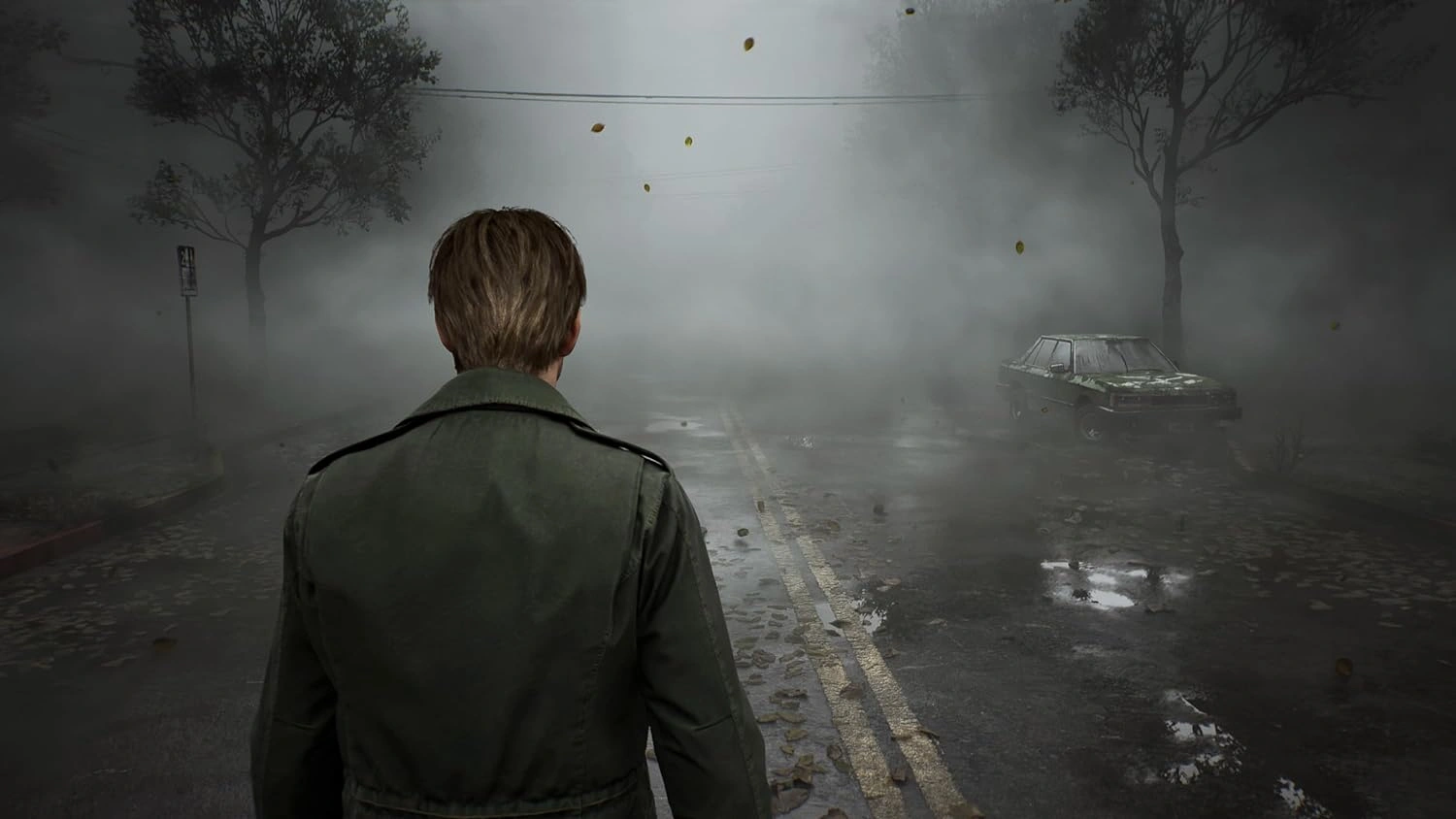 Silent Hill 2 PS5 game cover showing James Sunderland in the foggy town - Silent Hill 2 Remake PS5 horror game Pakistan