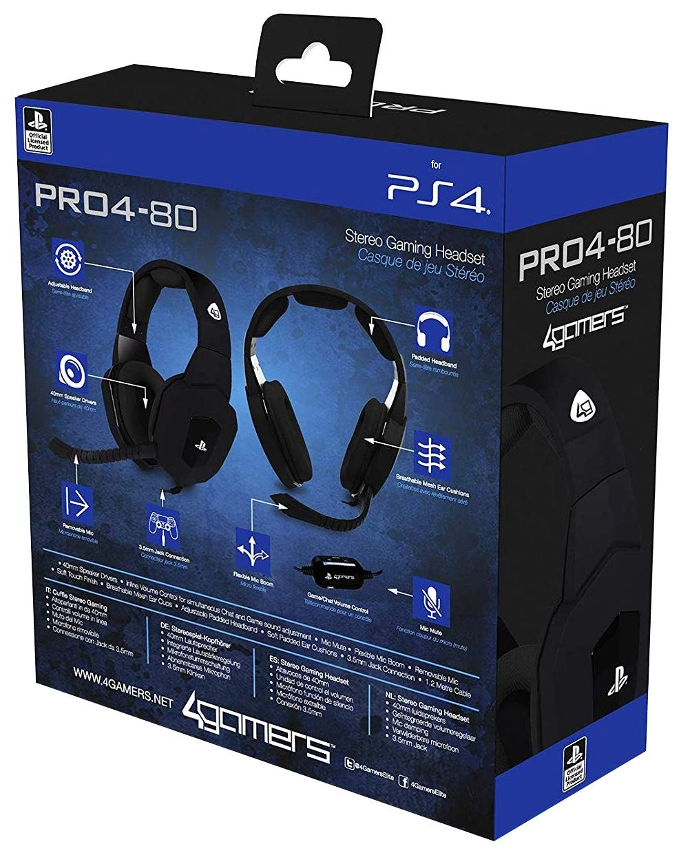 PRO4-80 Premium black stereo gaming headset for PS4 in Pakistan