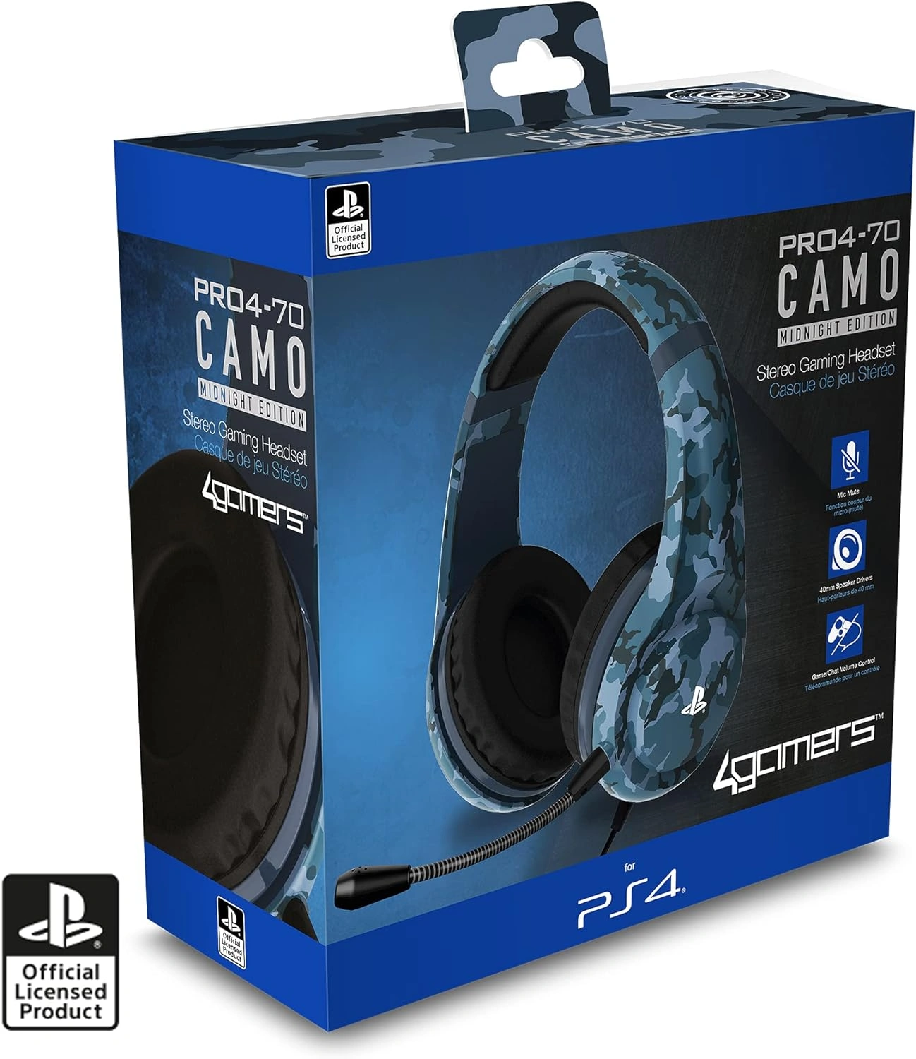 4Gamers PRO4-70 Camo stereo gaming headset for PS4