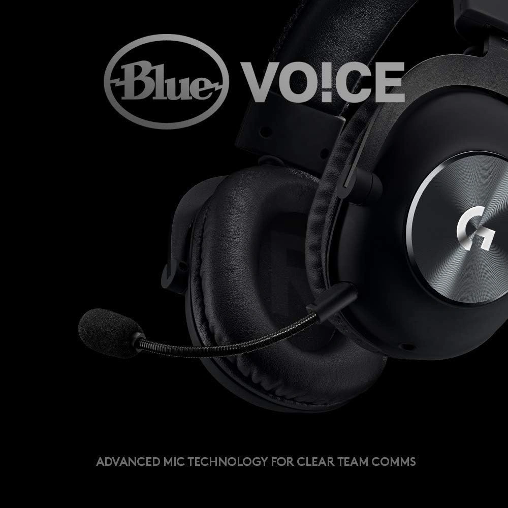 Logitech G Pro black gaming headset with detachable microphone, renewed