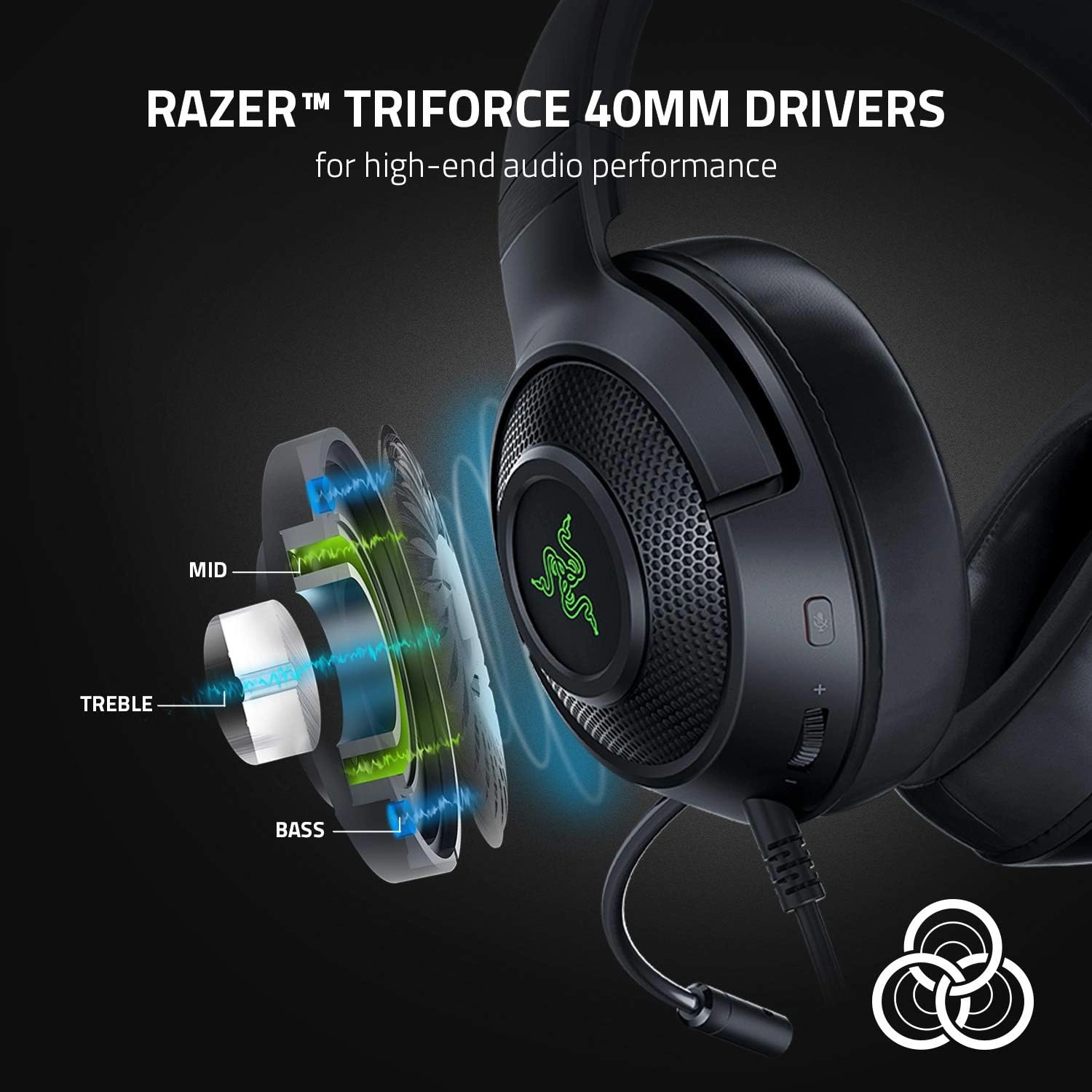 Razer Kraken V3 X gaming headset with Chroma RGB lighting