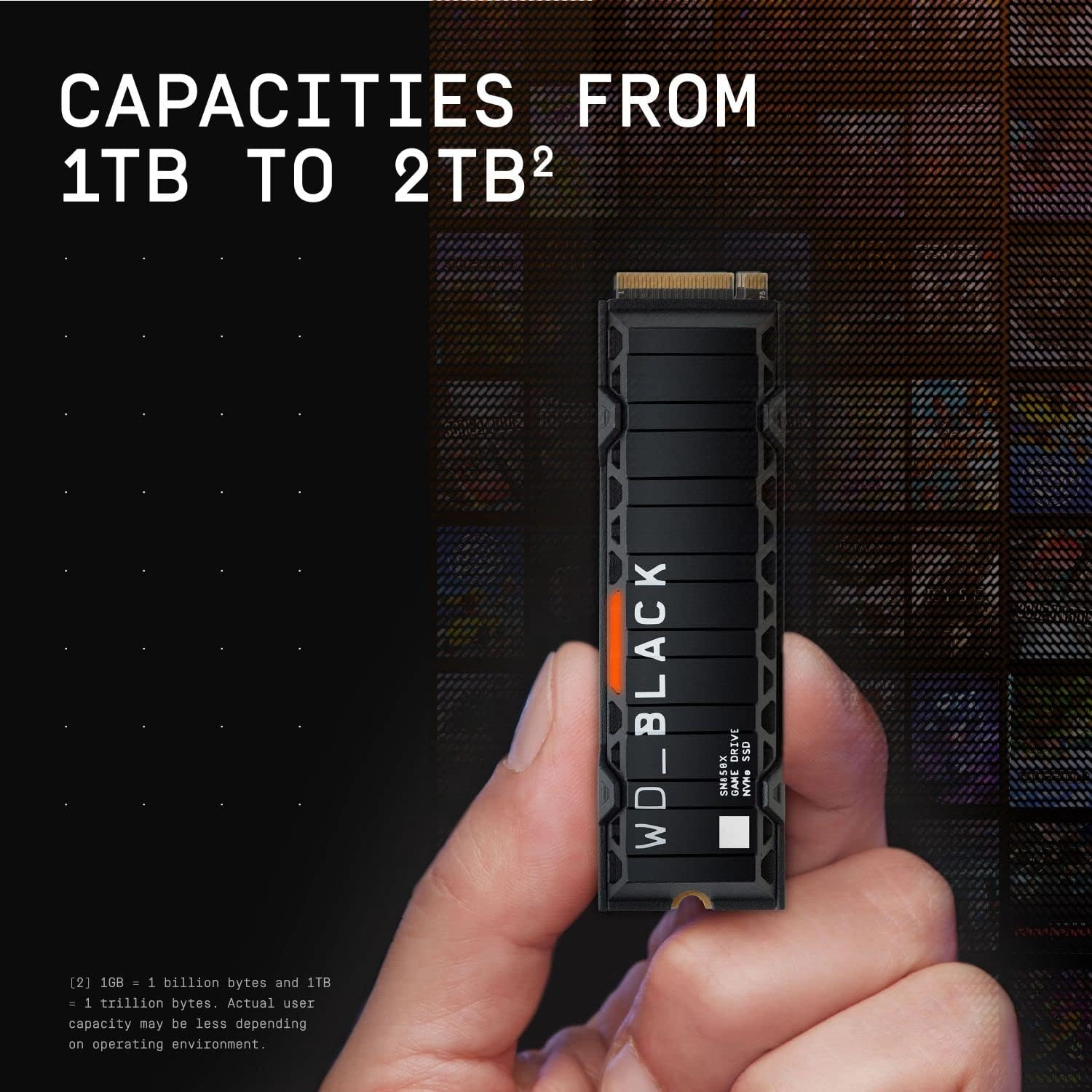 WD BLACK SN850X 1TB Gen4 NVMe gaming SSD, M.2 2280 gaming drive