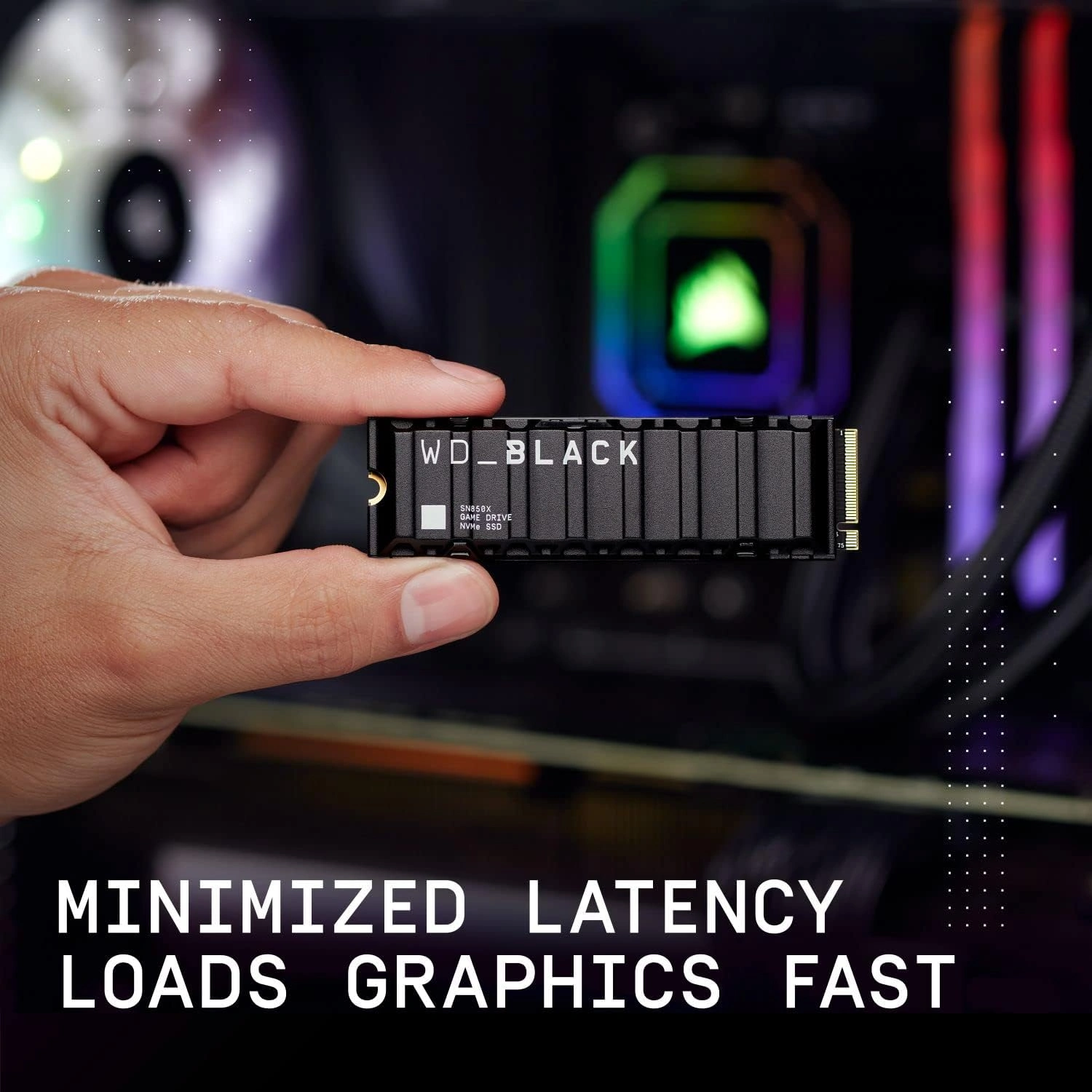 WD BLACK SN850X 1TB Gen4 NVMe gaming SSD, M.2 2280 gaming drive