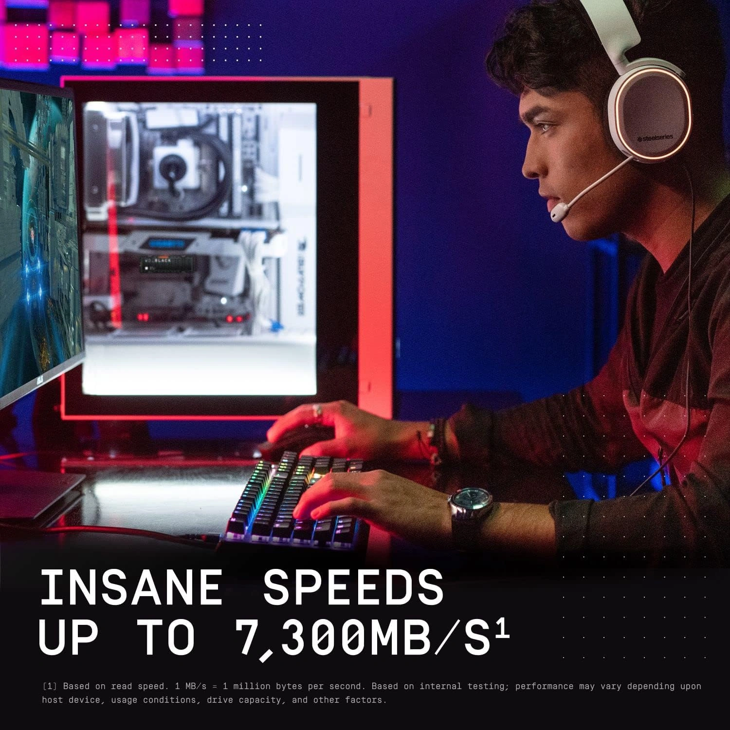 WD BLACK SN850X 1TB Gen4 NVMe gaming SSD, M.2 2280 gaming drive