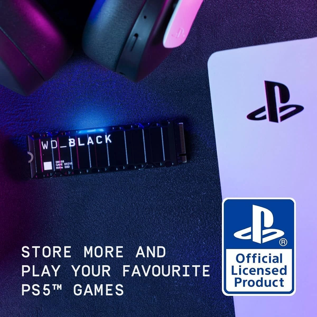WD BLACK SN850P 1TB NVMe Gen4 PS5 SSD with heatsink, PS5 storage upgrade