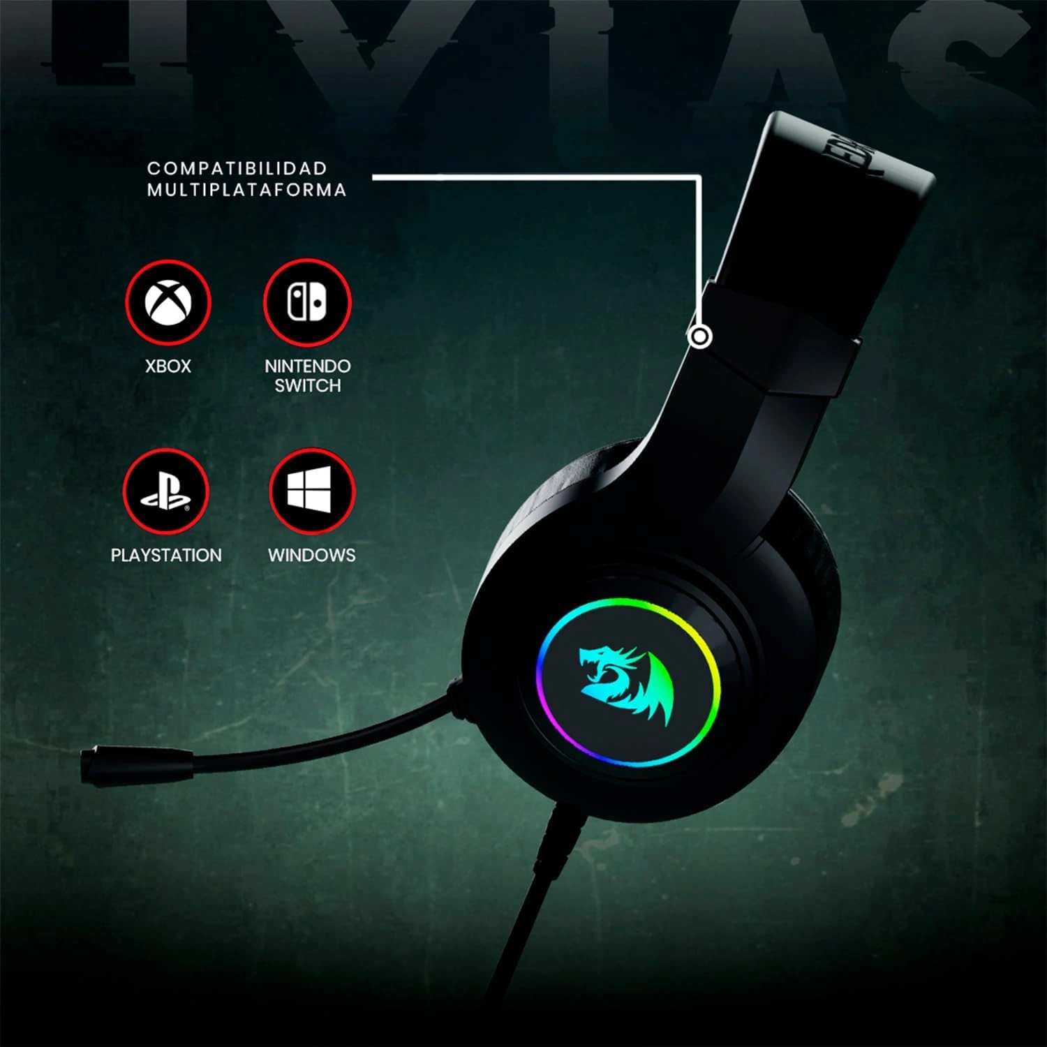 Redragon-H260-Headset-Hylas-RGB-Headset-Gaming-Headset-with-Mic-Front-View