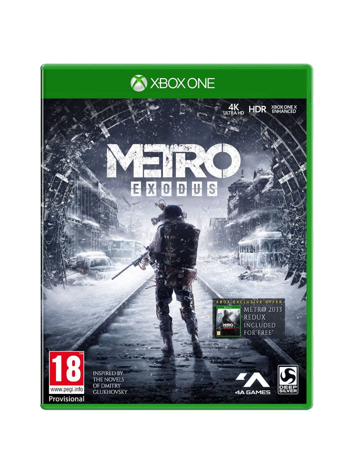 Metro Exodus Xbox One game disc front cover