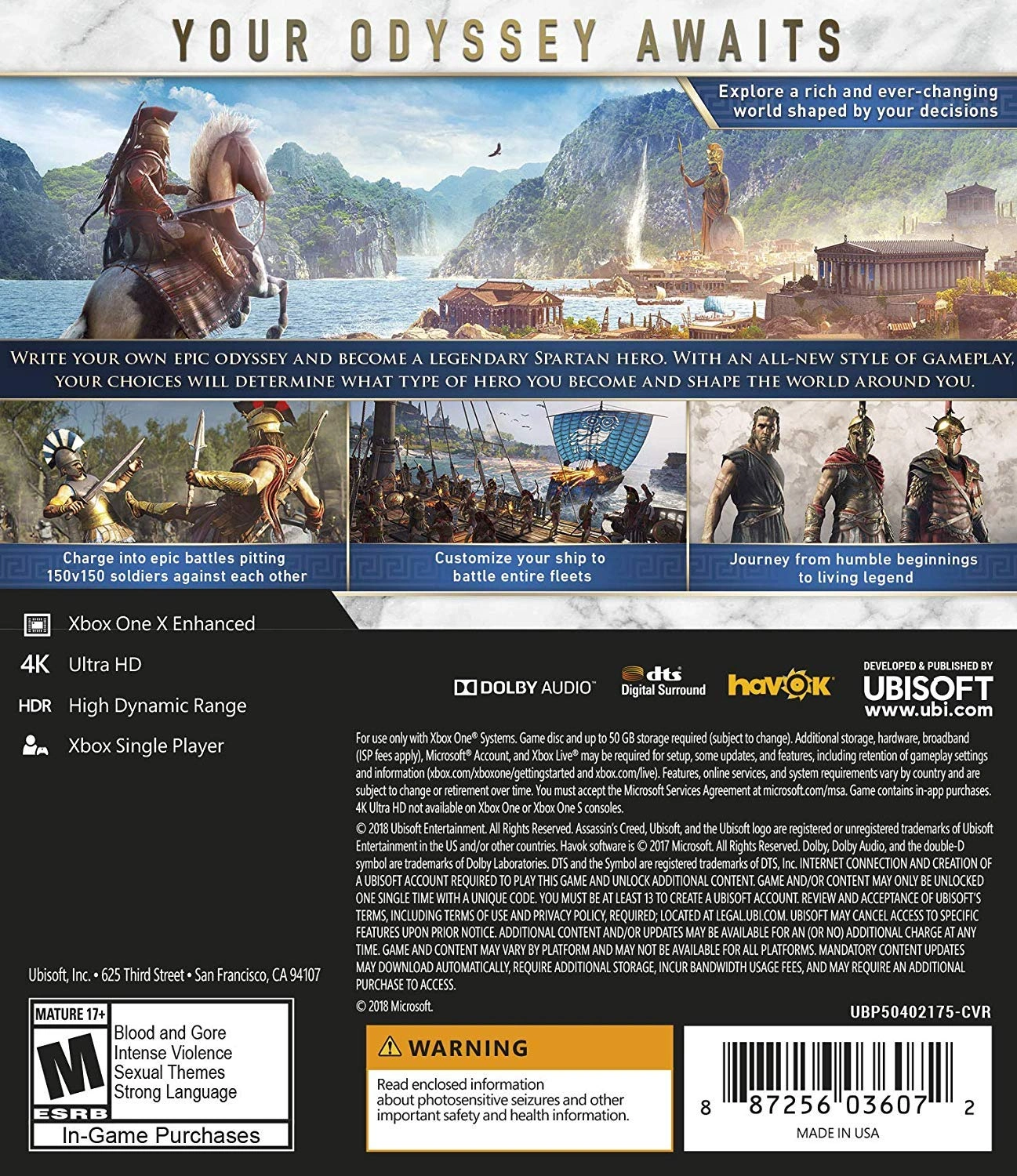 Assassin's Creed Odyssey Xbox One used game - Best Open World Story Game Xbox One