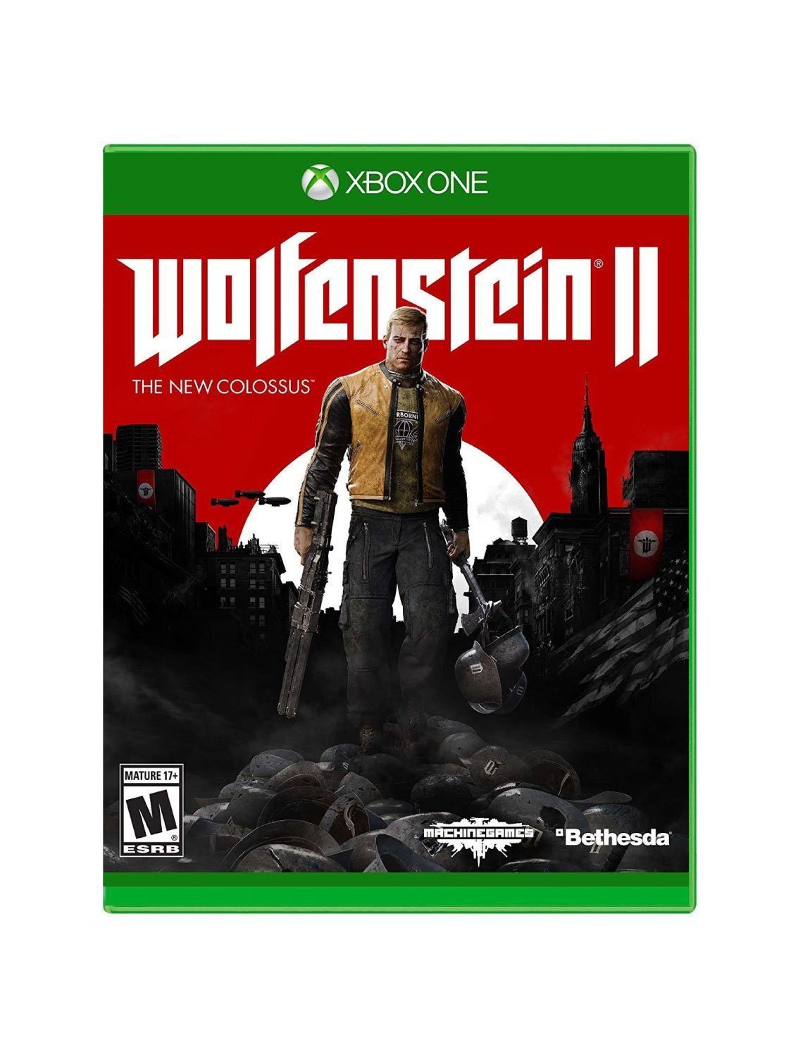 Wolfenstein II Xbox One used game disc front cover