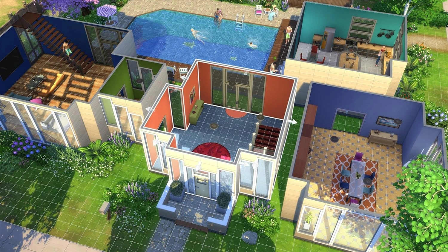 Sims game Xbox One gameplay screenshot showing home building mode