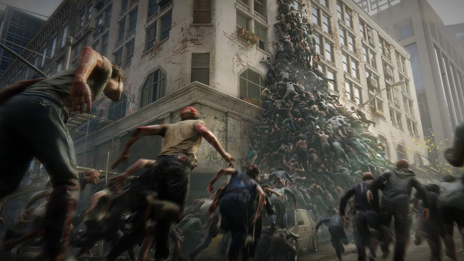World War Z Xbox One gameplay zombie horde 4 player co-op New York Pakistan