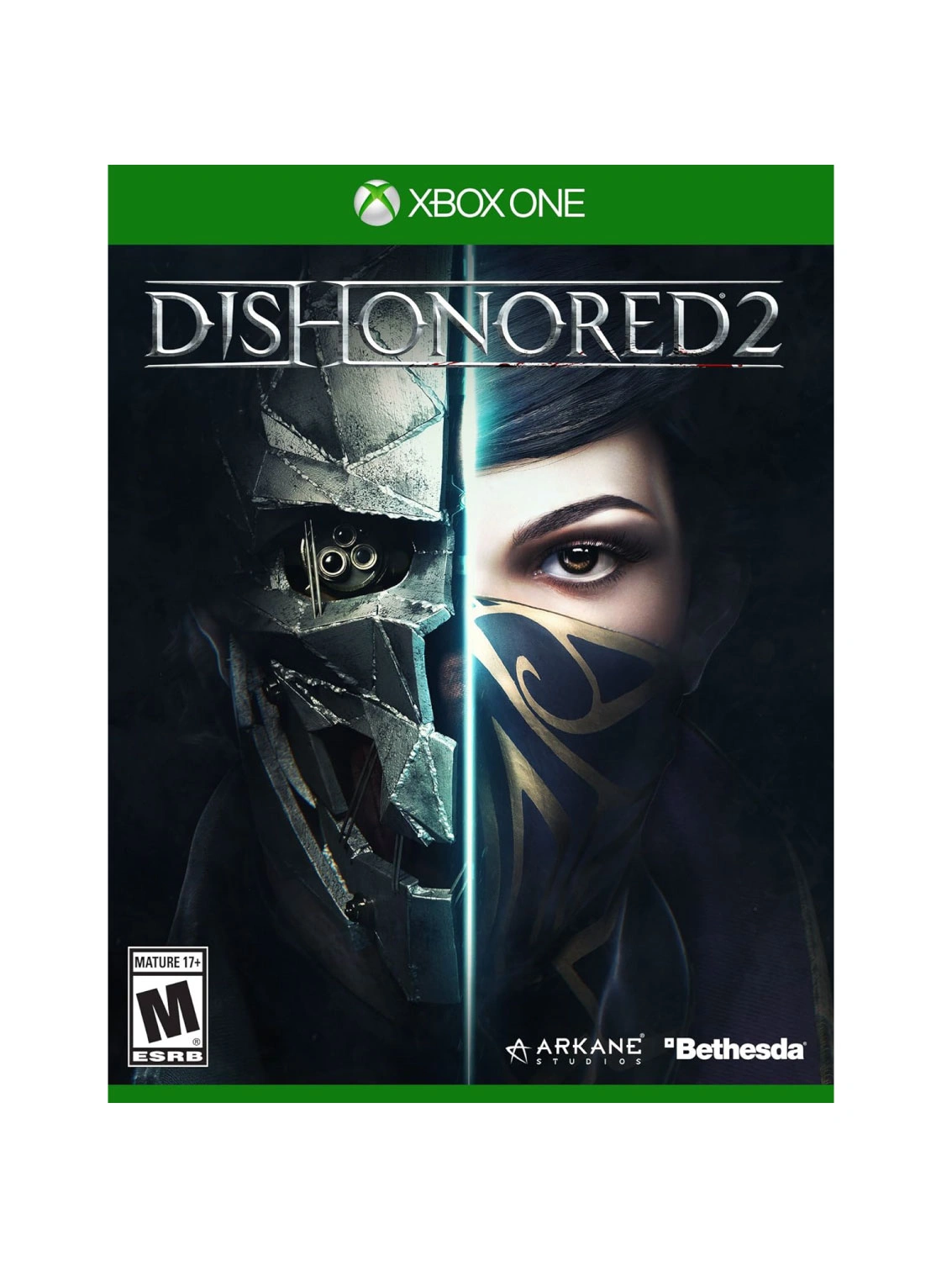 Dishonored 2 Xbox One Standard Edition game case Arkane Bethesda Pakistan