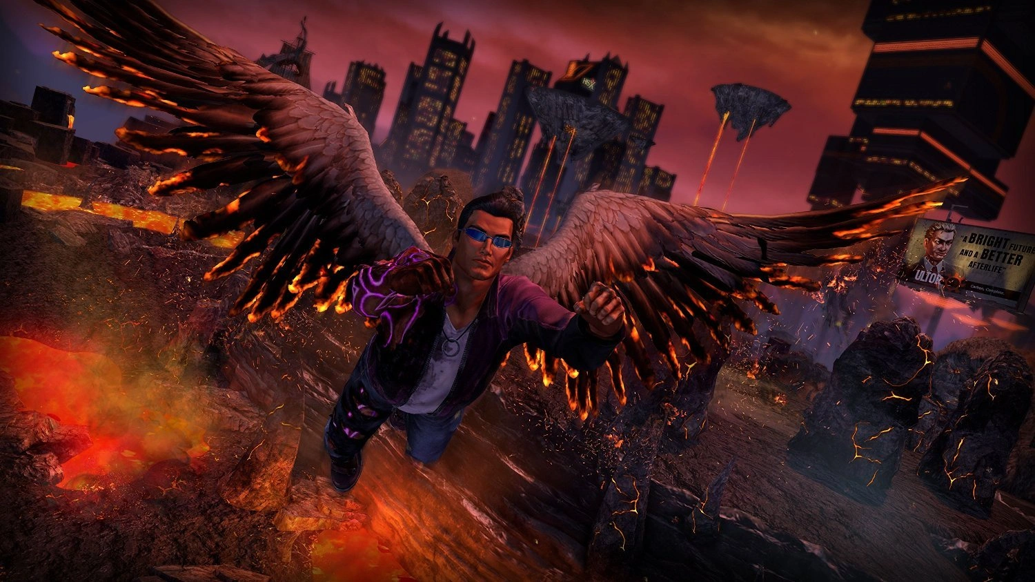 Saints Row 4 Re-Elected and Gat Out of Hell PS4 used game case cover art