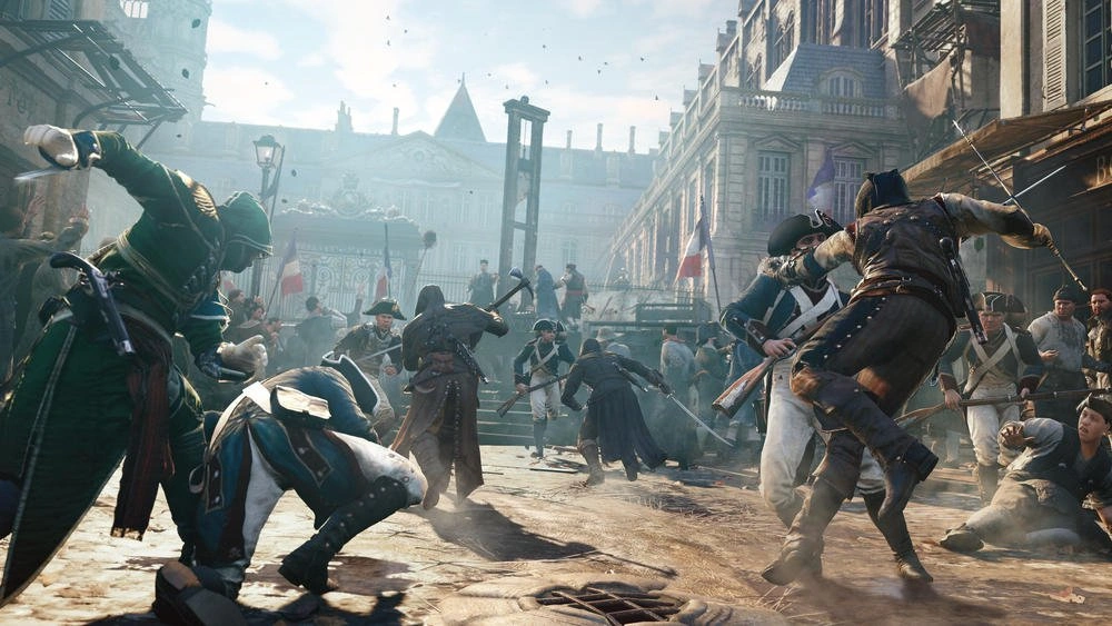 Assassin's Creed Unity PS4 front cover Arno Dorian French Revolution Paris Ubisoft Montreal