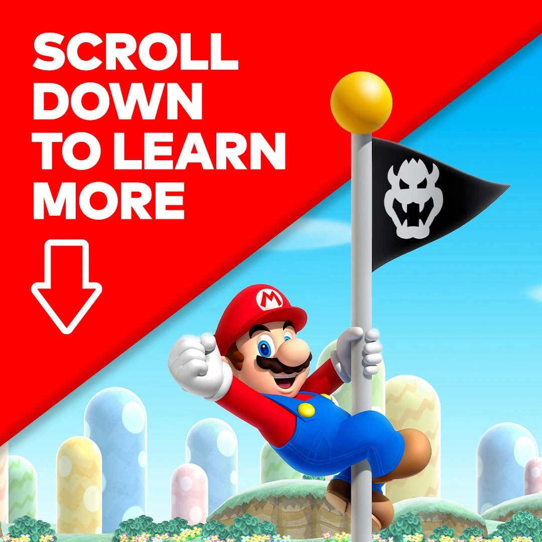 Super Mario Bros Wonder Nintendo Switch game box cover Mario Wonder Nintendo Switch Wonder Flower transformation gameplay