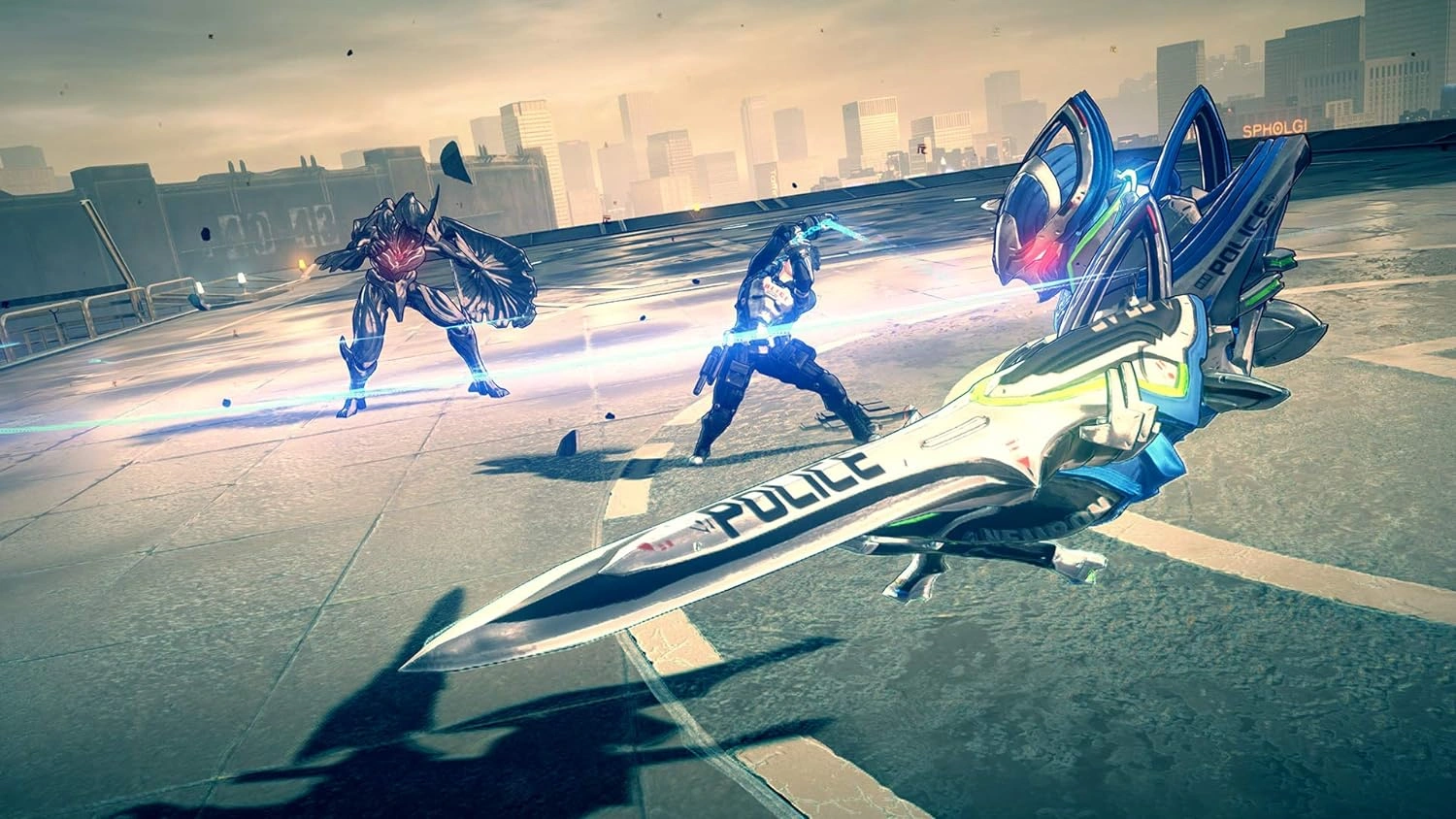 Astral Switch gameplay screenshot cyberpunk city combat