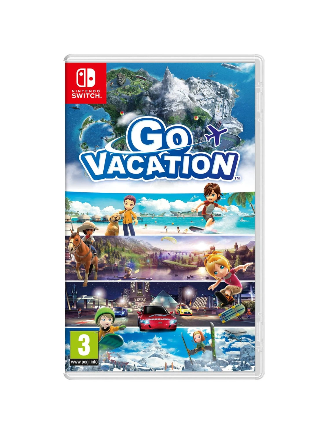 Go Vacation Nintendo Switch cartridge front cover