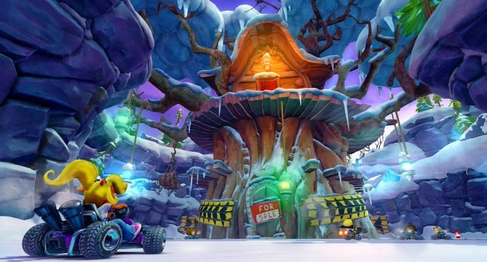 Crash Team Racing Nitro Fueled Nintendo Switch game box showing Crash Bandicoot racing in his go-kart