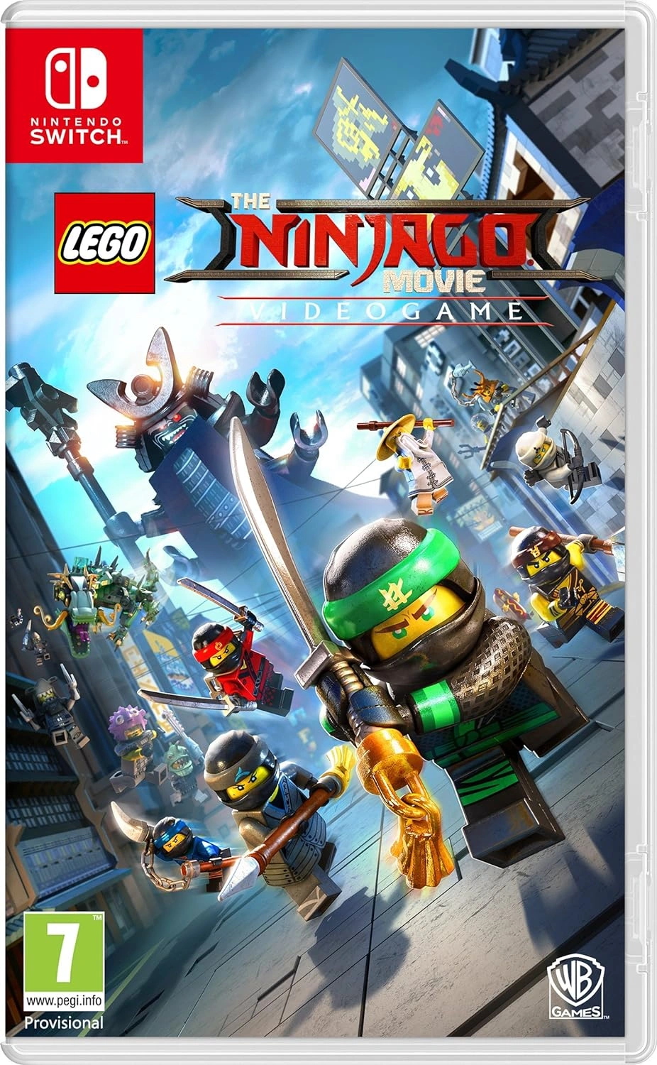 LEGO Ninjago Movie Game Switch front cover Lloyd Jay Kai Cole Zane Nya Master Wu