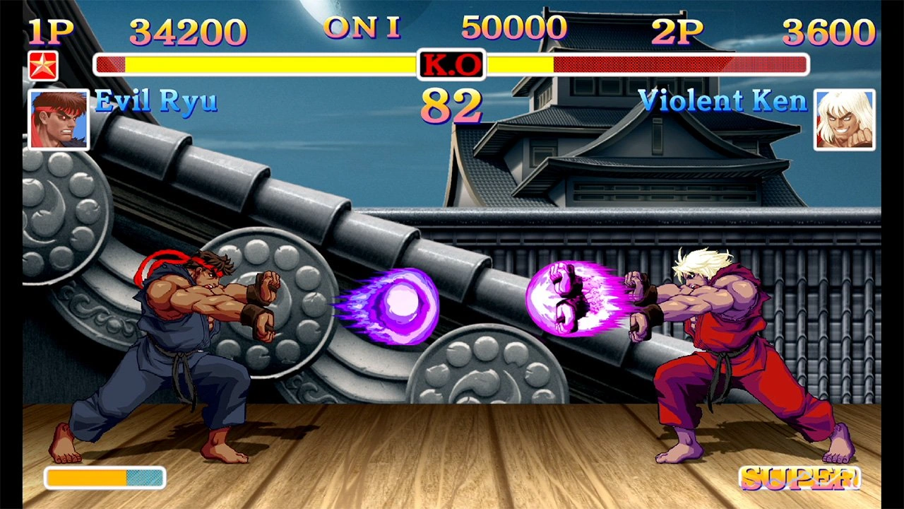Ultra Street Fighter 2 Nintendo Switch game box showing Ryu and the classic fighter lineup