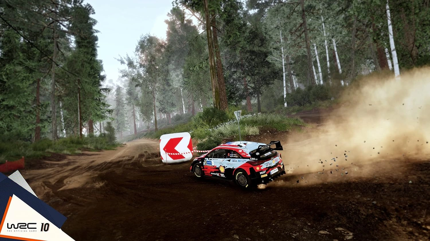 WRC 10 Nintendo Switch game box showing a rally car racing through a muddy forest stage