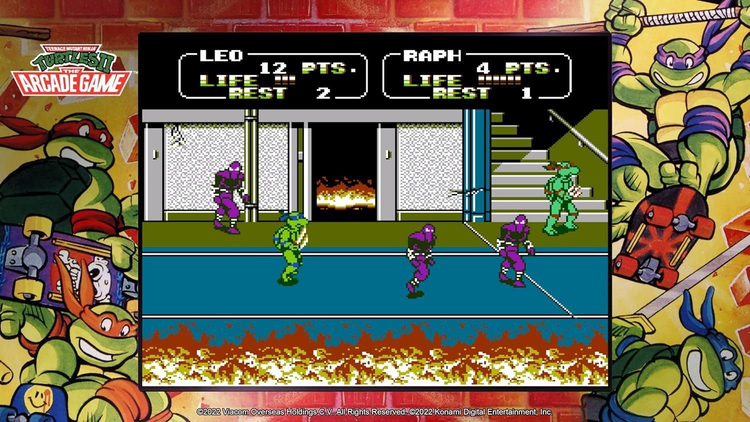 TMNT Cowabunga Collection PS5 game cover showing all four Ninja Turtles – 13 classic TMNT games collection available at PS5 games price in Pakistan