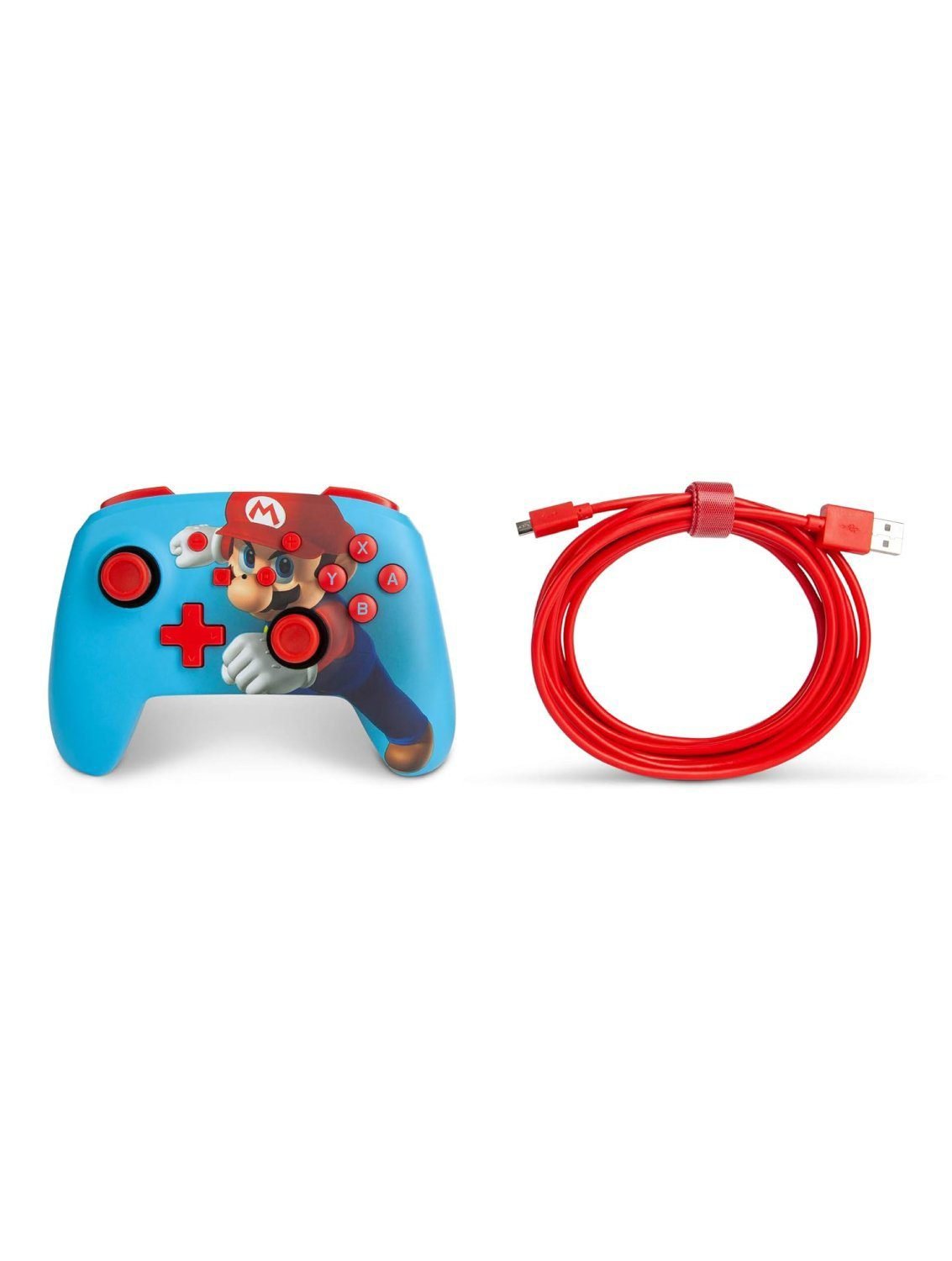 Nintendo Switch Mario controller showing Mario punch action artwork