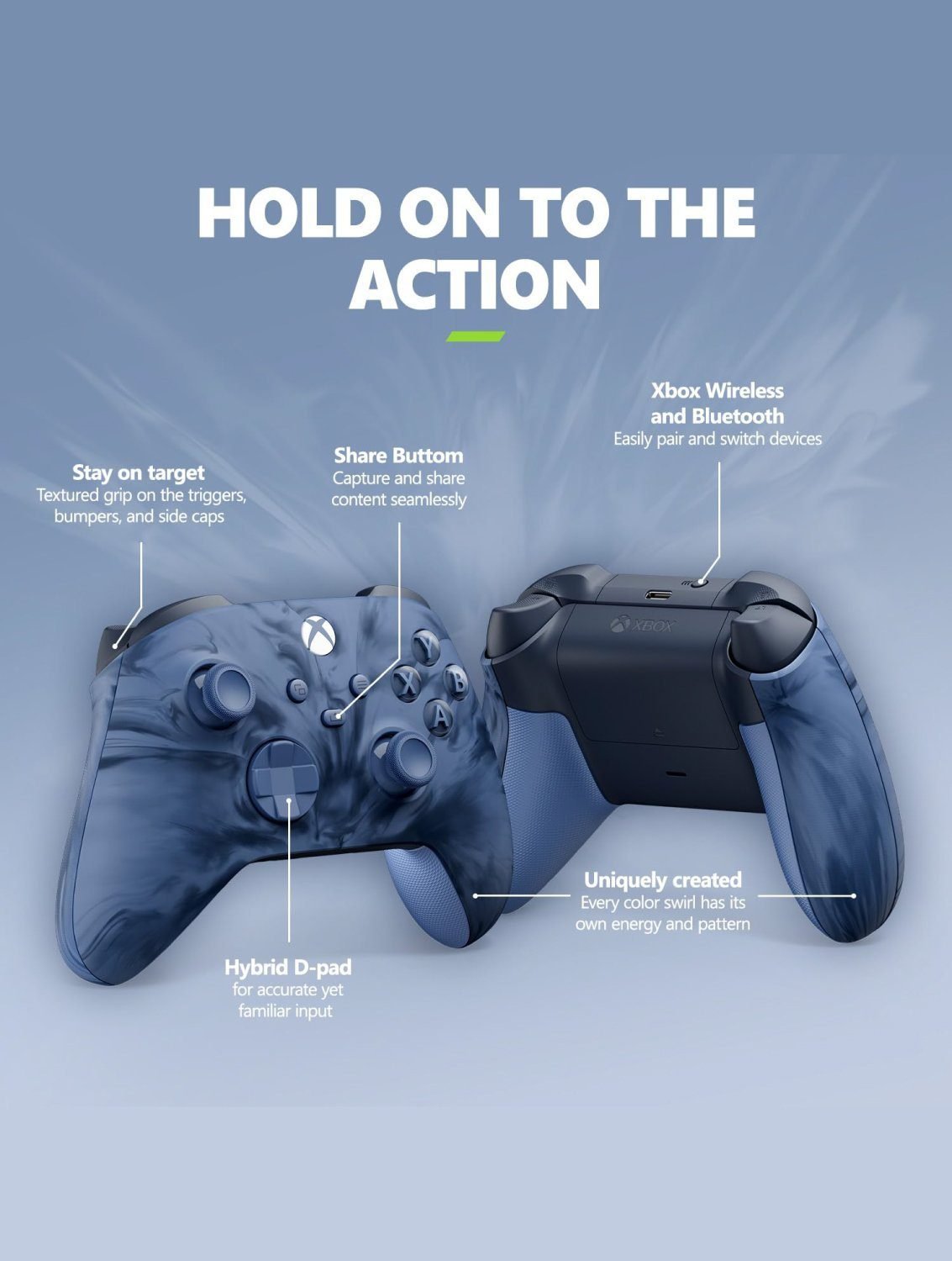 features-of-xbox-wireless-controller-stormcloud-vapor-special-edition