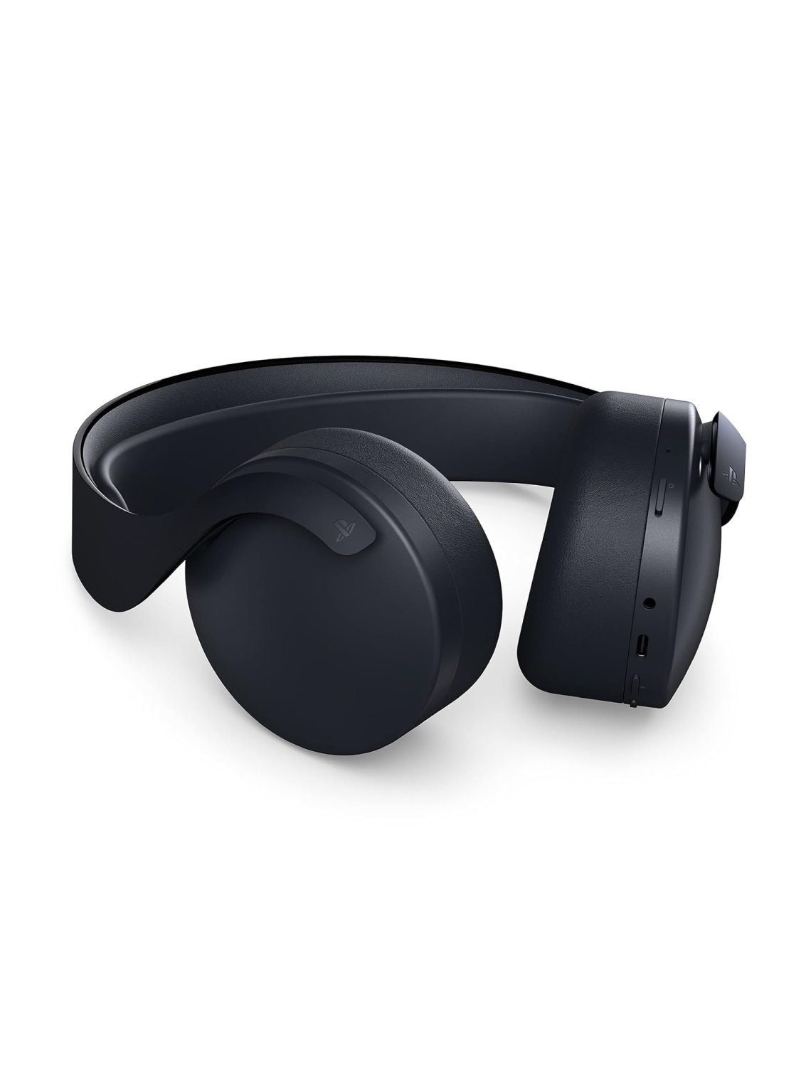 Sony PlayStation PULSE 3D wireless gaming headset in white and black matching PS5 console