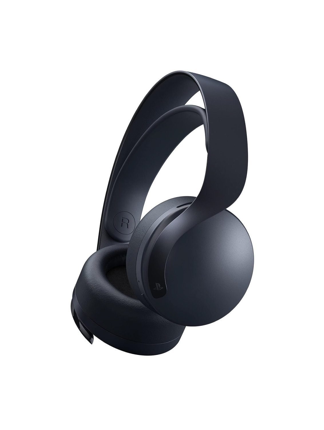 Sony PlayStation PULSE 3D wireless gaming headset in white and black matching PS5 console
