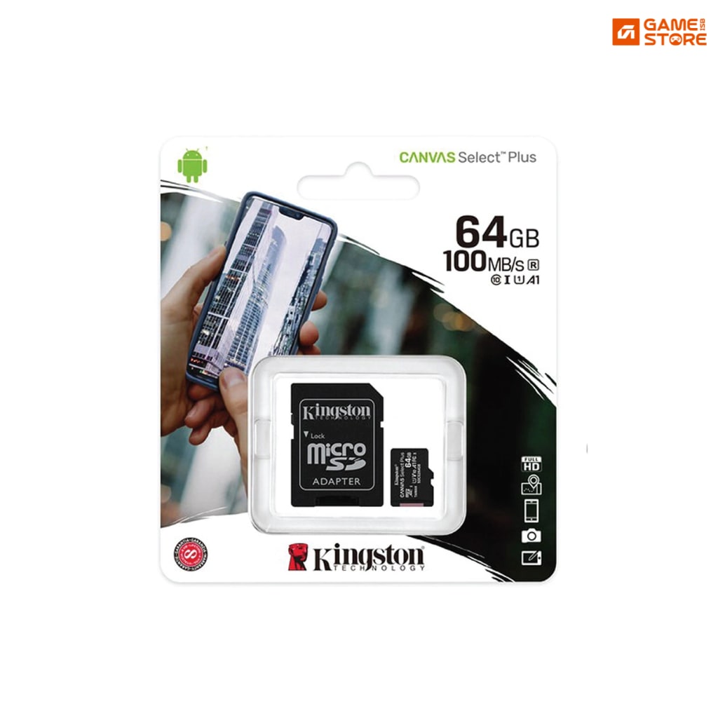 Kingston 64GB Micro SDXC memory card with SD adapter, storage card price in Pakistan