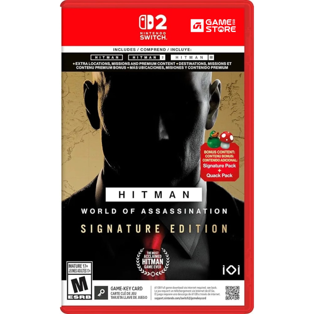 Hitman World of Assassination Signature Edition Nintendo Switch 2 game case cover art