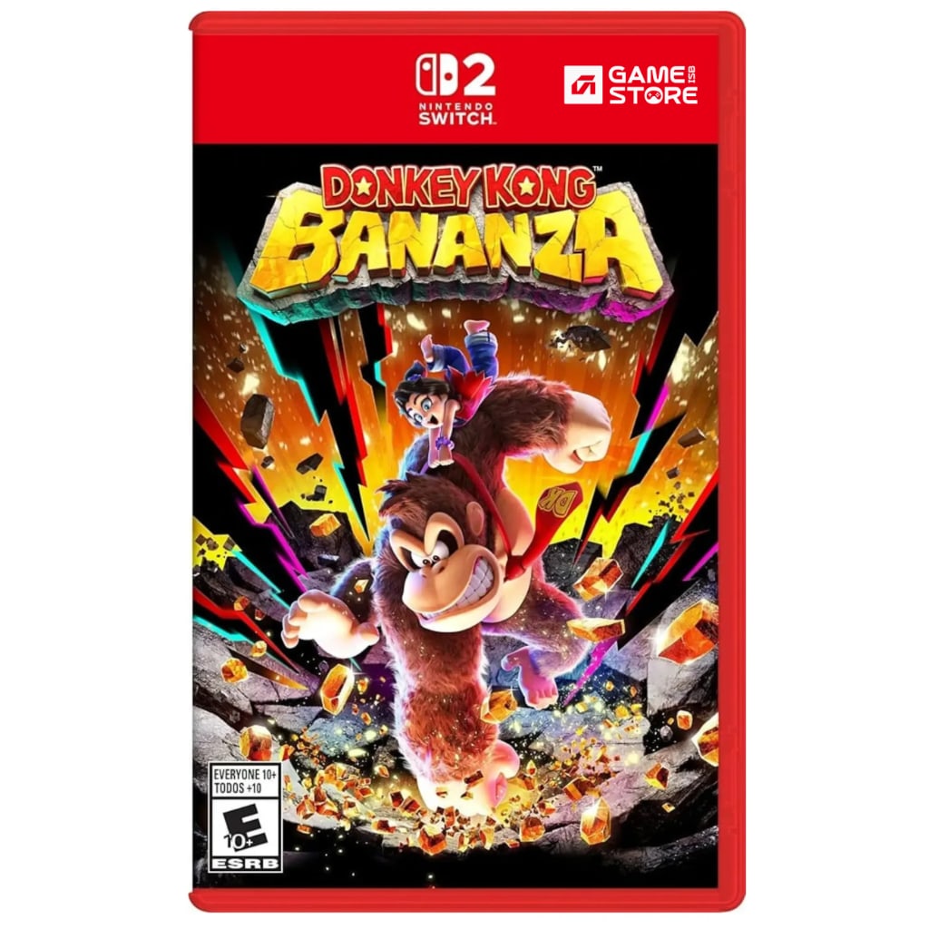 Donkey Kong Bananza Nintendo Switch 2 game case cover art