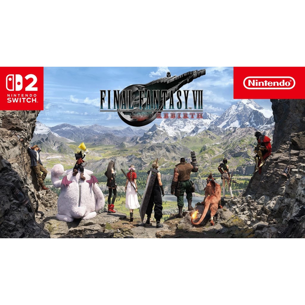 Final Fantasy VII Rebirth Switch 2 cover art featuring Cloud Strife, Nintendo Switch 2 RPG games in Pakistan